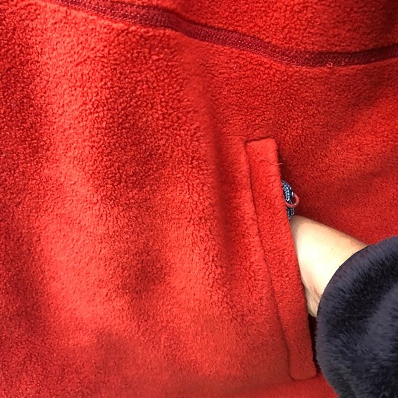 American Eagle Coastal AE77 Performance Red Fleece Quarter Zip Up Jacket Cozy - Picture 4 of 16